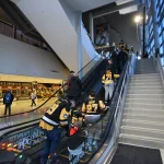 Mar 2, 2021; Pittsburgh, Pennsylvania, USA; Fans enter PPG Paints Arena for the Penguins and Flyers game. This is the first time in nearly a year that fans are allowed into the arena. Mandatory Credit: Philip G. Pavely-Imagn Images