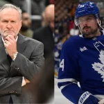 Dec 2, 2025; Toronto, Ontario, CAN; Toronto Raptors radio commentator Jack Armstrong watches shoot around before tip off against the Portland Trail Blazers at Scotiabank Arena. Mandatory Credit: Dan Hamilton-Imagn ImagesMar 12, 2026; Toronto, Ontario, CAN; Toronto Maple Leafs forward Auston Matthews (34) skates during warm up before a game against the Anaheim Ducks at Scotiabank Arena. Mandatory Credit: John E. Sokolowski-Imagn Images