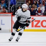 Apr 21, 2026; Denver, Colorado, USA; Los Angeles Kings left wing Artemi Panarin (10) celebrates after his goal in the third period against the Colorado Avalanche in game two of the first round of the 2026 Stanley Cup Playoffs at Ball Arena. Mandatory Credit: Isaiah J. Downing-Imagn Images