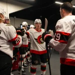The Ottawa Senators may have a new Fabian Zetterlund problem to solve Apr 18, 2026; Raleigh, North Carolina, USA;Ottawa Senators defenseman Jordan Spence (10) left wing Fabian Zetterlund (20) and right wing Drake Batherson (19) get ready outside the locker room before the warmups against the Carolina Hurricanes in game one of the first round of the 2026 Stanley Cup Playoffs at Lenovo Center. Mandatory Credit: James Guillory-Imagn Images