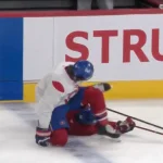 Brendan Gallagher Kaiden Guhle practice collision