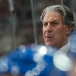 Jan 3, 2026; Raleigh, North Carolina, USA; Colorado Avalanche head coach Jared Bednar looks on against the Carolina Hurricanes during the first period at Lenovo Center.