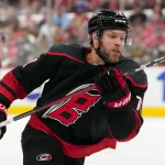 Fans call for Hurricanes forward Taylor Hall to be suspended after questionable hit on Lane Hutson in Game 2 May 21, 2026; Raleigh, North Carolina, USA; Carolina Hurricanes left wing Taylor Hall (71) skates against the Montreal Canadiens during the third period in game one of the Eastern Conferene Final of the 2026 Stanley Cup Playoffs at Lenovo Center. Mandatory Credit: James Guillory-Imagn Images