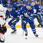 Maple Leafs injury setback exposes a problem Toronto can't ignore Mar 15, 2025; Toronto, Ontario, CAN; Toronto Maple Leafs forward Auston Matthews (34) skates with the puck ahead of forward Max Domi (11) in the first period against the Ottawa Senators at Scotiabank Arena. Mandatory Credit: Dan Hamilton-Imagn Images