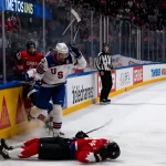 Un joueur victime d'une blessure à glacer le sang au Championnat mondial Un joueur victime d\'une blessure à glacer le sang