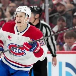 21 mai 2026 ; Raleigh, Caroline du Nord, États-Unis ; Ivan Demidov (93), ailier droit des Canadiens de Montréal, réagit durant la troisième période du premier match de la finale de la Conférence Est des séries éliminatoires de la Coupe Stanley 2026 contre les Hurricanes de la Caroline, au Lenovo Center.
