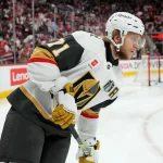 Vegas Golden Knights forward rushed to the hospital after awkward collision in Game 5 Jun 11, 2026; Raleigh, North Carolina, USA; Vegas Golden Knights center William Karlsson (71) warms up before game five of the 2026 Stanley Cup Final against the Carolina Hurricanes at Lenovo Center. Mandatory Credit: James Guillory-Imagn Images