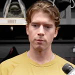 Carter Hart just got dragged into the biggest Stanley Cup Final controversy yet and we got his response
