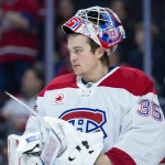 Gros retournement de situation pour Samuel Montembeault à Montréal : Arpon Basu dévoile une option 17 janvier 2026; Ottawa (Ontario, Canada); Le gardien de but des Canadiens de Montréal, Samuel Montembeault (35), observe le jeu pendant une pause de la première période contre les Sénateurs d\'Ottawa au Centre Canadian Tire.