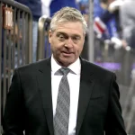 Nov 3, 2024; New York, New York, USA; New York Islanders head coach Patrick Roy walks to the locker room after a 5-2 loss against the New York Rangers at Madison Square Garden.