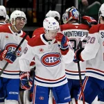 Scoop à propos de deux transactions imminentes chez le Canadien et les détails sont dévoilés 4 janvier 2026 ; Dallas, Texas, États-Unis ; Le défenseur des Canadiens de Montréal, Lane Hutson (48), célèbre avec l\'ailier gauche Juraj Slafkovsky (20) après avoir inscrit le but décisif contre les Stars de Dallas lors de la prolongation à l\'American Airlines Center.