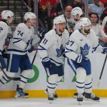 Former NHL captain's viral ejection reveals a retired athlete's truth May 16, 2025; Sunrise, Florida, USA; Toronto Maple Leafs left wing Max Pacioretty (67) celebrates with teammates after scoring against the Florida Panthers during the third period in game six of the second round of the 2025 Stanley Cup Playoffs at Amerant Bank Arena. Mandatory Credit: Sam Navarro-Imagn Images
