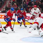 Heavy interest suddenly being drawn to former 44-goal scorer in free agency according to Pierre LeBrun Apr 16, 2025; Montreal, Quebec, CAN; Montreal Canadiens right wing Patrik Laine (92) plays the puck against Carolina Hurricanes defenseman Domenick Fensore (89) in the first period at Bell Centre. Mandatory Credit: David Kirouac-Imagn Images