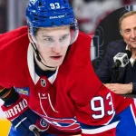 5 avril 2026; Montréal, Québec, Canada; Ivan Demidov (93), ailier droit des Canadiens de Montréal, attend une mise au jeu contre les Devils du New Jersey durant la troisième période au Centre Bell.