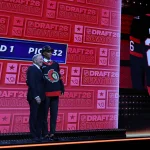 Jan 31, 2026; Ottawa, Ontario, CAN; View of a Ottawa Senators logo on a jersey worn by a member of the team against the New Jersey Devils during the second period at Canadian Tire Centre.