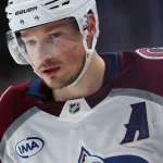May 11, 2026; Saint Paul, Minnesota, USA; Colorado Avalanche defenseman Cale Makar (8) looks on during the second period in game four of the second round of the 2026 Stanley Cup Playoffs against the Minnesota Wild at Grand Casino Arena.