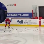 Patrik Laine, Lane Hutson et Ivan Demidov, en direct de Brossard pour le camp de perfectionnement du Canadien de Montréal.