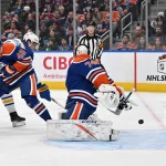 Dec 9, 2025; Edmonton, Alberta, CAN; Buffalo Sabres center Tage Thompson (72) shoots the puck on Edmonton Oilers goalie Stuart Skinner (74) during the second period at Rogers Place.