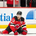 Devils captain Nico Hischier involved in incident overseas that required police intervention Apr 9, 2026; Newark, New Jersey, USA; New Jersey Devils center Nico Hischier (13) before the game against against the Pittsburgh Penguins at Prudential Center. Mandatory Credit: Luther Schlaifer-Imagn Images