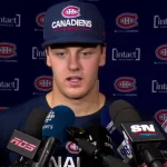 L'attaquant du Canadien de Montréal, Zachary Bolduc, en entrevue.