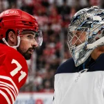 Connor Hellebuyck may hold the key to Dylan Larkin's future