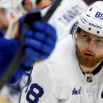Mar 14, 2026; Buffalo, New York, USA; Toronto Maple Leafs right wing William Nylander (88) during a stoppage in play against the Buffalo Sabres at KeyBank Center.