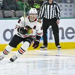 Feb 22, 2023; Dallas, Texas, USA; Chicago Blackhawks right wing Patrick Kane (88) in action during the game between the Dallas Stars and the Chicago Blackhawks at American Airlines Center.