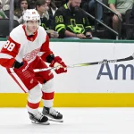 Dec 11, 2023; Dallas, Texas, USA; Detroit Red Wings right wing Patrick Kane (88) in action during the game between the Dallas Stars and the Detroit Red Wings at the American Airlines Center.