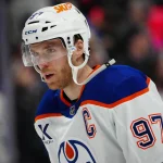 Mar 10, 2026; Denver, Colorado, USA; Edmonton Oilers center Connor McDavid (97) before the game against the Colorado Avalanche at Ball Arena. Mandatory Credit: Ron Chenoy-Imagn Images