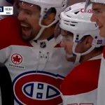 Sean Farrell et d'autres joueurs du Canadien de Montréal.
