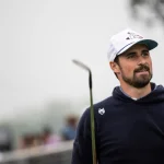 Dylan Larkin assesses his first swing from hole 15 at the AREA 313 Celebrity Scramble at Detroit Golf Club in Detroit on Tuesday, June 27, 2023.