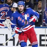 Mar 31, 2026; New York, New York, USA; New York Rangers center Mika Zibanejad (93) at Madison Square Garden. :