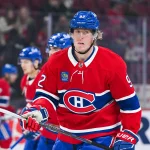 Oct 16, 2025; Montreal, Quebec, CAN; Montreal Canadiens right wing Patrik Laine (92) looks on during warm-up before the game against the Nashville Predators at Bell Centre.