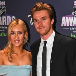 Jun 20, 2018; Las Vegas, NV, USA; Connor McDavid and his girlfriend Lauren Kyle are pictured on the red carpet of the 2018 NHL Awards at Hard Rock Hotel and Casino.