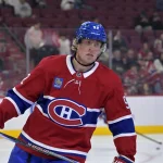 Sep 22, 2025; Montreal, Quebec, CAN; Montreal Canadiens forward Patrik Laine (92) skates during the warmup period before the game against the Pittsburgh Penguins at the Bell Centre.