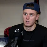 Le gardien du Canadien de Montréal, Jakub Dobes, en entrevue.