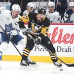 Sidney Crosby's longtime trainer made some stunning comments about John Chayka and the Leafs Mar 2, 2025; Pittsburgh, Pennsylvania, USA; Pittsburgh Penguins center Sidney Crosby (87) moves the puck ahead of Toronto Maple Leafs center Auston Matthews (34) during the second period at PPG Paints Arena. Mandatory Credit: Charles LeClaire-Imagn Images