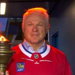 Claude Lemieux carrying the torch
