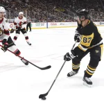 Senators rejected Penguins trade offer involving a roster player Feb 2, 2026; Pittsburgh, Pennsylvania, USA; Pittsburgh Penguins center Sidney Crosby (87) handles the puck against Ottawa Senators defenseman Thomas Chabot (72) during the third period at PPG Paints Arena. Mandatory Credit: Charles LeClaire-Imagn Images