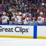 Montreal Canadiens appear ready to make a key behind-the-bench coaching change permanent May 3, 2026; Tampa, Florida, USA; the Montreal Canadiens bench celebrates forward Nick Suzuki (14)\'s opening goal against the Tampa Bay Lightning during the first period in game seven of the first round of the 2026 Stanley Cup Playoffs at Benchmark International Arena. Mandatory Credit: Morgan Tencza-Imagn Images