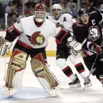 Matthew Barnaby reveals just how much he hates Dominik Hasek Sep 28, 2005; Buffalo, NY, USA; Ottawa Senators goalie Dominik Hasek (39) in action against Buffalo Sabres center Daniel Briere (48) at HSBC Arena. Credit: Lou Capozzola-USA TODAY NETWORK