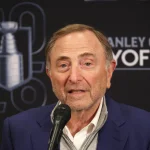 NHL expansion takes a negative turn as Gary Bettman targets a controversial state Apr 20, 2026; Pittsburgh, Pennsylvania, USA; National Hockey League Commissioner Gary Bettman speaks at a press conference before the Pittsburgh Penguins host the Philadelphia Flyers in game two of the first round of the 2026 Stanley Cup Playoffs at PPG Paints Arena. Mandatory Credit: Charles LeClaire-Imagn Images