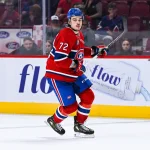 Oct 3, 2022; Montreal, Quebec, CAN; Montreal Canadiens defenseman Arber Xhekaj (72) during the third period at Bell Centre.