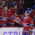 Canadiens insider Stu Cowan says a fan favorite may need to leave Montreal to finally get his chance Nov 8, 2025; Montreal, Quebec, CAN; Montreal Canadiens forward Cole Caufield (13) celebrates with teammates including goalie Jakub Dobes (75) and defenseman Arber Xhekaj (72) after scoring a goal against the Utah Mammoth during the second period at the Bell Centre. Mandatory Credit: Eric Bolte-Imagn Images