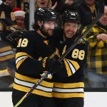 Bruins' forward just had a career year, and Boston now faces a decision they can't ignore Dec 18, 2025; Boston, Massachusetts, USA; Boston Bruins center Pavel Zacha (18) celebrates with right wing David Pastrnak (88) after scoring against the Edmonton Oilers during the first period at TD Garden. Mandatory Credit: Winslow Townson-Imagn Images