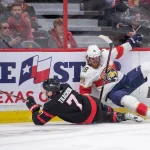 Former NHL enforcer has an interesting take on Brady Tkachuk's role with Panthers Mar 27, 2023; Ottawa, Ontario, CAN; Ottawa Senators left wing Brady Tkachuk (7) and Florida Panthers defeseman Marc Staal (18) collide while battling for the puck in the first period at the Canadian Tire Centre. Mandatory Credit: Marc DesRosiers-USA TODAY Sports