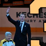 Zdeno Chara is returning to the ice once again alongside hockey legends for rare farewell event Jan 15, 2026; Boston, Massachusetts, USA; Boston Bruins former captain Zdeno Chara is introduced at a ceremony to retire his number before a game between the Boston Bruins and the Seattle Kraken at TD Garden. Mandatory Credit: Eric Canha-Imagn Images