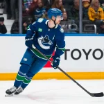 Elias Pettersson trade talks hit a snag as NHL team makes their demands clear Apr 14, 2026; Vancouver, British Columbia, CAN; Vancouver Canucks forward Elias Pettersson (40) skates against the Los Angeles Kings in the third period at Rogers Arena. Mandatory Credit: Bob Frid-Imagn Images