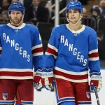 Controversial commentator rips the New York Rangers: Dec 13, 2025; New York, New York, USA; New York Rangers defensemen Vladislav Gavrikov (44) and Braden Schneider (4) at Madison Square Garden. Mandatory Credit: Wendell Cruz-Imagn Images