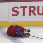 Blessure subie par un joueur du Canadien de Montréal, en direct de Brossard.